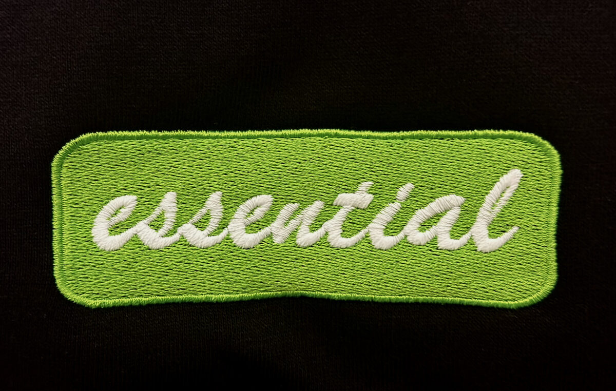 Neon Essential Embroidered Crewneck Black, Unisex fit