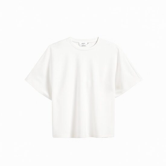 (New) Women's Kimono-Cut T-Shirt, FEMINIST, White