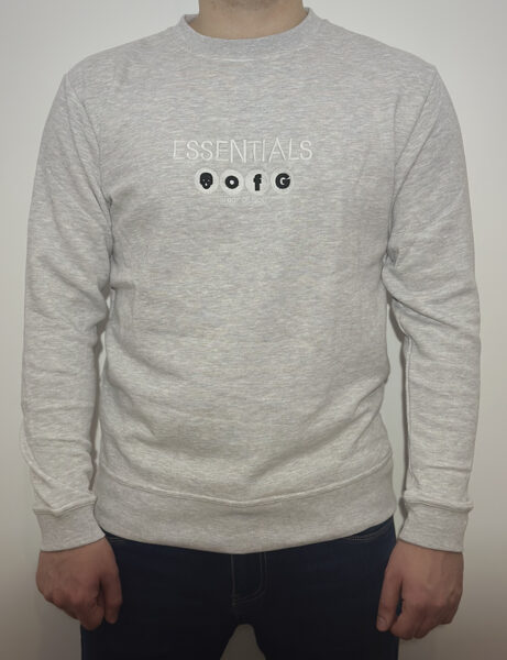 Fear of God Essentials Embroidered Crewneck Light Gray, Unisex fit