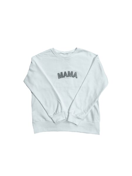 Mama Weißer Kapuzenpullover, Unisex