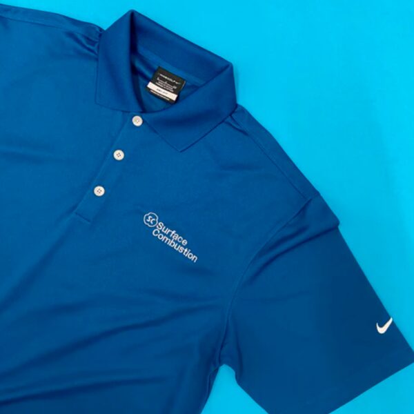 Embroidery on a polo shirt