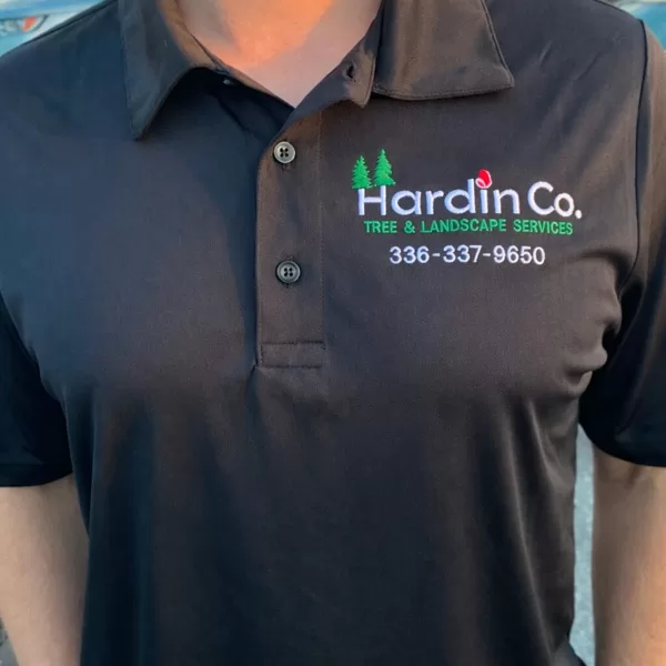 Embroidery on a polo shirt